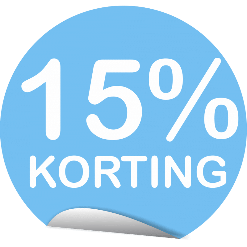 Korting 15 procent