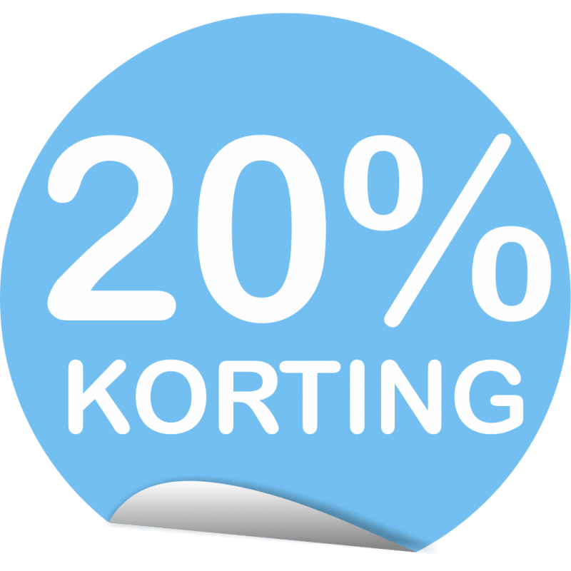 Korting 20 procent